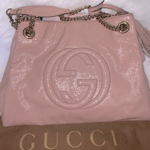 Gucci Soho Tote Chain Patent Leather